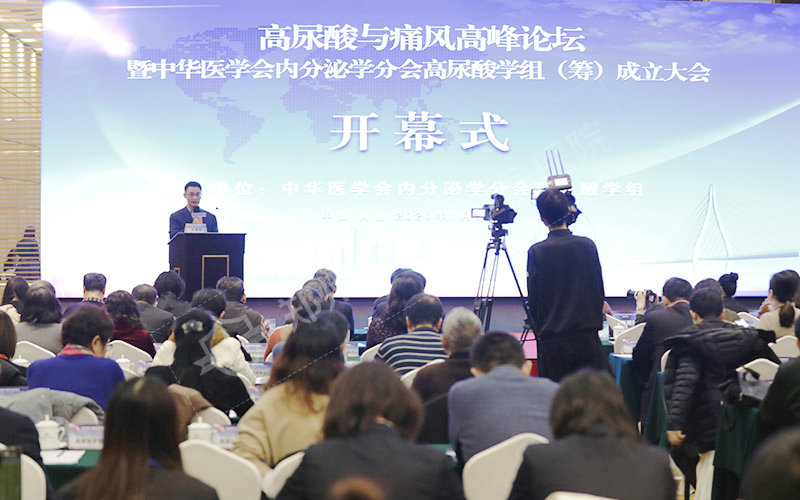 图:高尿酸与痛风高峰论坛暨中华医学会内分泌学分会高尿酸学组(筹)成立大会开幕式现场 图:高尿酸与痛风高峰论坛暨中华医学会内分泌学分会高尿酸学组(筹)成立大会开幕式现场